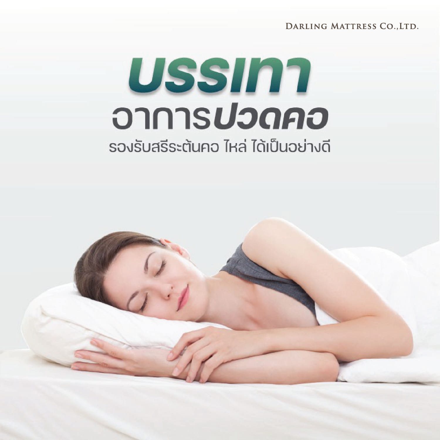 หมอนหนุน DARLING MATTRESS รุ่นยางพาราแท้ 100% (พร้อมปลอกผ้าอย่างดี) แพ็คคู่_1